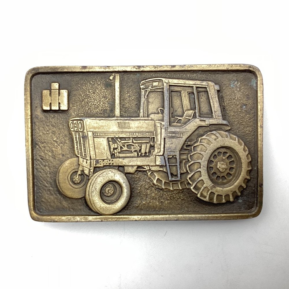 International Harvester Belt Buckle,  Brass. 3.25" X 2.25"